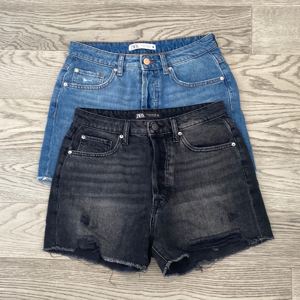 $105 for 2 ZARA High-waist Denim Shorts